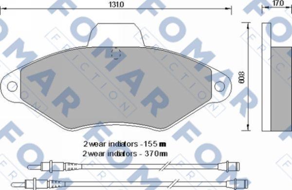 FOMAR Friction FO 592481 - Bremžu uzliku kompl., Disku bremzes ps1.lv