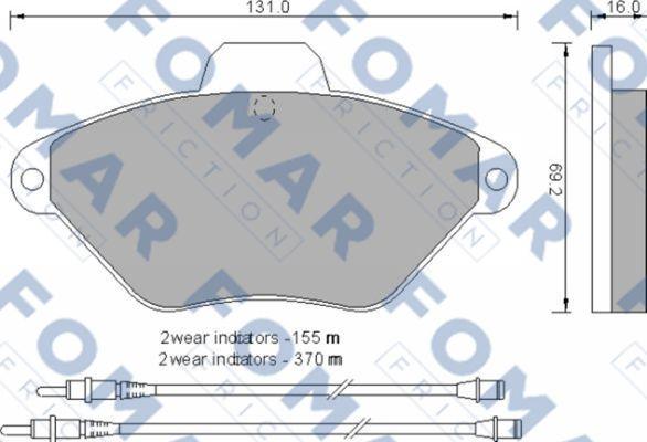 FOMAR Friction FO 592581 - Bremžu uzliku kompl., Disku bremzes ps1.lv