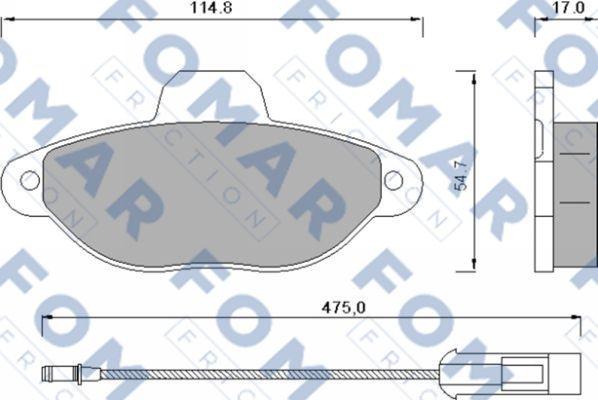 FOMAR Friction FO 582881 - Bremžu uzliku kompl., Disku bremzes ps1.lv