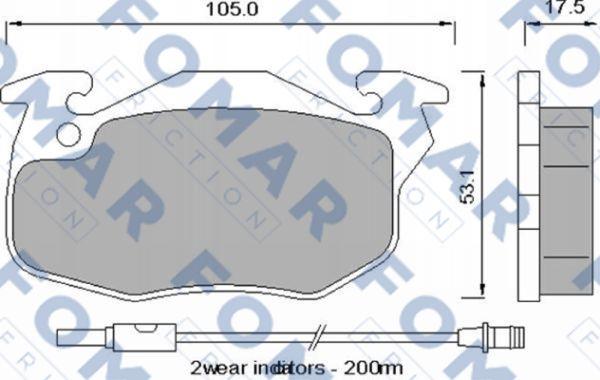 FOMAR Friction FO 529481 - Bremžu uzliku kompl., Disku bremzes ps1.lv