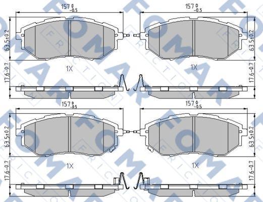 FOMAR Friction FO 699581 - Bremžu uzliku kompl., Disku bremzes ps1.lv