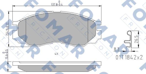 FOMAR Friction FO 690781 - Bremžu uzliku kompl., Disku bremzes ps1.lv