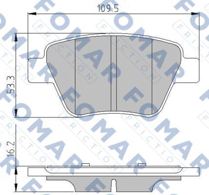 FOMAR Friction FO 691581 - Bremžu uzliku kompl., Disku bremzes ps1.lv