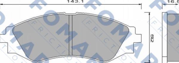 FOMAR Friction FO 649781 - Bremžu uzliku kompl., Disku bremzes ps1.lv