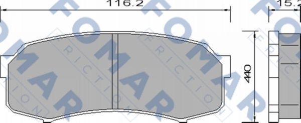 FOMAR Friction FO 644981 - Bremžu uzliku kompl., Disku bremzes ps1.lv