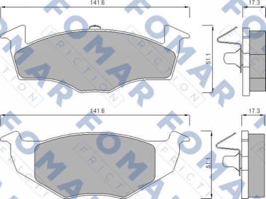 FOMAR Friction FO 643081 - Bremžu uzliku kompl., Disku bremzes ps1.lv