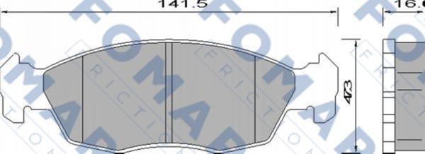 FOMAR Friction FO 642181 - Bremžu uzliku kompl., Disku bremzes ps1.lv