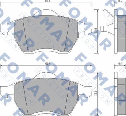 FOMAR Friction FO 647981 - Bremžu uzliku kompl., Disku bremzes ps1.lv