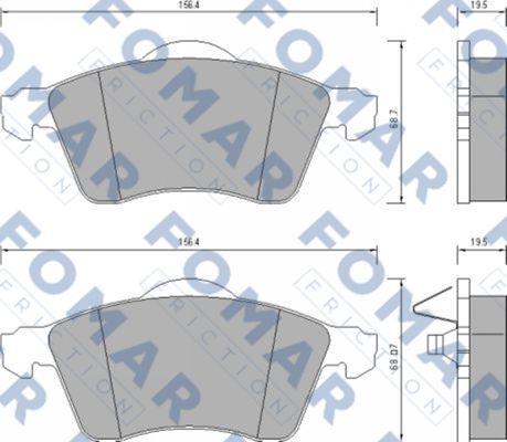 FOMAR Friction FO 647781 - Bremžu uzliku kompl., Disku bremzes ps1.lv