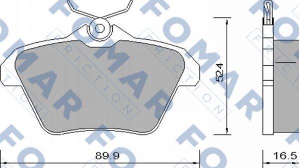 FOMAR Friction FO 650081 - Bremžu uzliku kompl., Disku bremzes ps1.lv