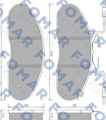 FOMAR Friction FO 664281 - Bremžu uzliku kompl., Disku bremzes ps1.lv