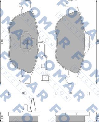 FOMAR Friction FO 665881 - Bremžu uzliku kompl., Disku bremzes ps1.lv