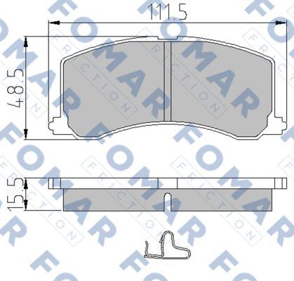 FOMAR Friction FO 665381 - Bremžu uzliku kompl., Disku bremzes ps1.lv