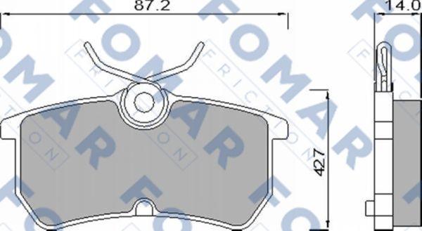 FOMAR Friction FO 668781 - Bremžu uzliku kompl., Disku bremzes ps1.lv