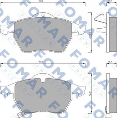 FOMAR Friction FO 667181 - Bremžu uzliku kompl., Disku bremzes ps1.lv