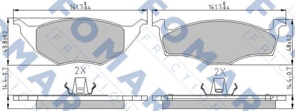 FOMAR Friction FO 600481 - Bremžu uzliku kompl., Disku bremzes ps1.lv