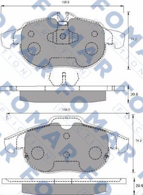 FOMAR Friction FO 689581 - Bremžu uzliku kompl., Disku bremzes ps1.lv