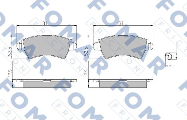 FOMAR Friction FO 689381 - Bremžu uzliku kompl., Disku bremzes ps1.lv