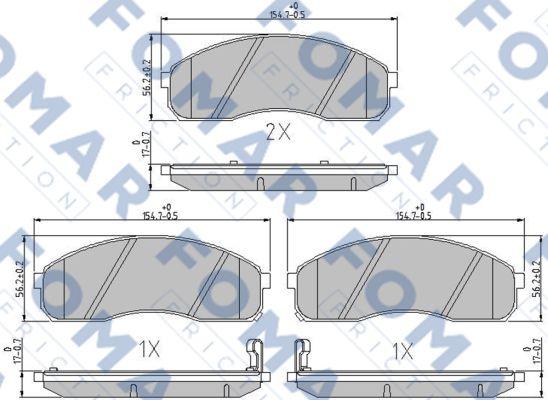 FOMAR Friction FO 685981 - Bremžu uzliku kompl., Disku bremzes ps1.lv