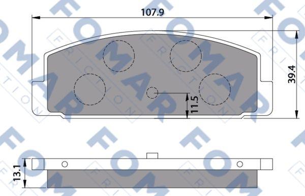 FOMAR Friction FO 680181 - Bremžu uzliku kompl., Disku bremzes ps1.lv