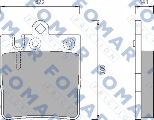 FOMAR Friction FO 680281 - Bremžu uzliku kompl., Disku bremzes ps1.lv