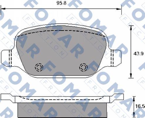 FOMAR Friction FO 688581 - Bremžu uzliku kompl., Disku bremzes ps1.lv