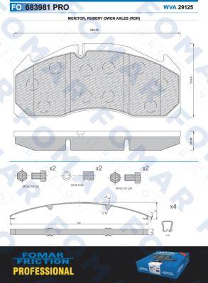 FOMAR Friction FO 683981 - Bremžu uzliku kompl., Disku bremzes ps1.lv