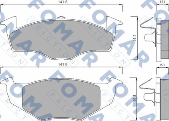 FOMAR Friction FO 682581 - Bremžu uzliku kompl., Disku bremzes ps1.lv