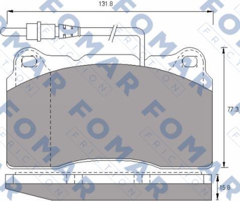 FOMAR Friction FO 687481 - Bremžu uzliku kompl., Disku bremzes ps1.lv