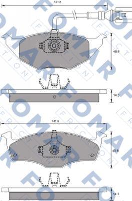 FOMAR Friction FO 687881 - Bremžu uzliku kompl., Disku bremzes ps1.lv