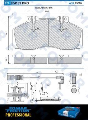 FOMAR Friction FO 634181 - Bremžu uzliku kompl., Disku bremzes ps1.lv