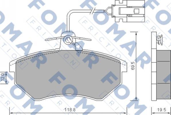 FOMAR Friction FO 634381 - Bremžu uzliku kompl., Disku bremzes ps1.lv