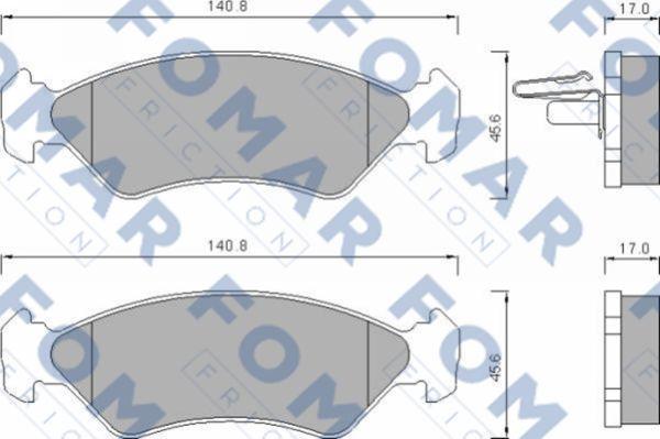 FOMAR Friction FO 633481 - Bremžu uzliku kompl., Disku bremzes ps1.lv