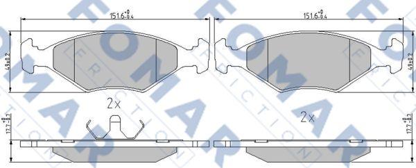 FOMAR Friction FO 632881 - Bremžu uzliku kompl., Disku bremzes ps1.lv