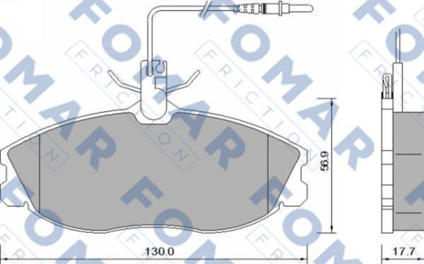 FOMAR Friction FO 637581 - Bremžu uzliku kompl., Disku bremzes ps1.lv