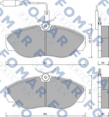 FOMAR Friction FO 629481 - Bremžu uzliku kompl., Disku bremzes ps1.lv