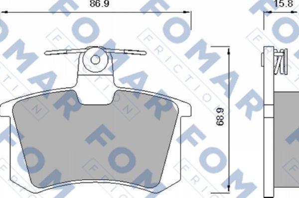 FOMAR Friction FO 625481 - Bremžu uzliku kompl., Disku bremzes ps1.lv