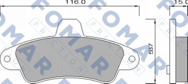 FOMAR Friction FO 625081 - Bremžu uzliku kompl., Disku bremzes ps1.lv