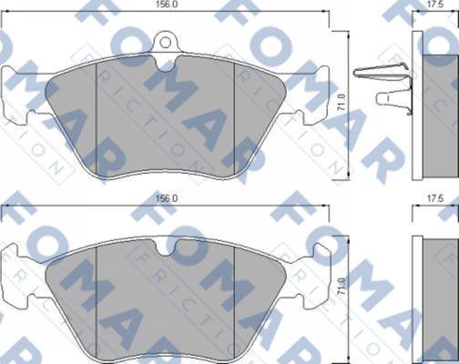 FOMAR Friction FO 625781 - Bremžu uzliku kompl., Disku bremzes ps1.lv