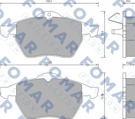 FOMAR Friction FO 628781 - Bremžu uzliku kompl., Disku bremzes ps1.lv