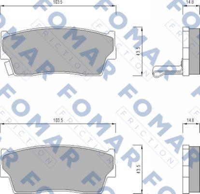 FOMAR Friction FO 623781 - Bremžu uzliku kompl., Disku bremzes ps1.lv