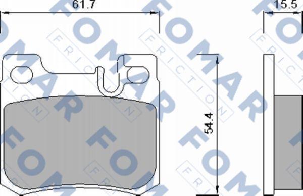 FOMAR Friction FO 622381 - Bremžu uzliku kompl., Disku bremzes ps1.lv