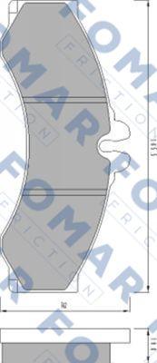 FOMAR Friction FO 627681 - Bremžu uzliku kompl., Disku bremzes ps1.lv