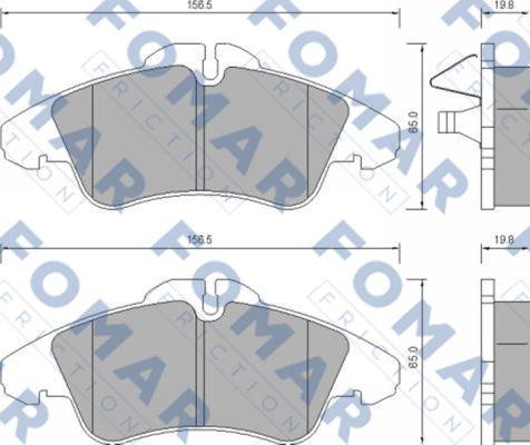 FOMAR Friction FO 627281 - Bremžu uzliku kompl., Disku bremzes ps1.lv