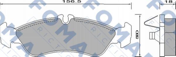 FOMAR Friction FO 627781 - Bremžu uzliku kompl., Disku bremzes ps1.lv