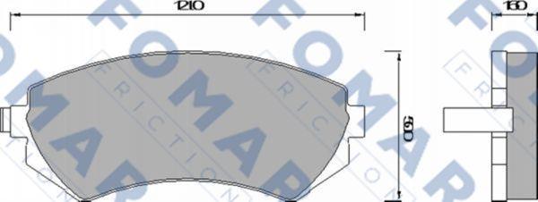 FOMAR Friction FO 679481 - Bremžu uzliku kompl., Disku bremzes ps1.lv