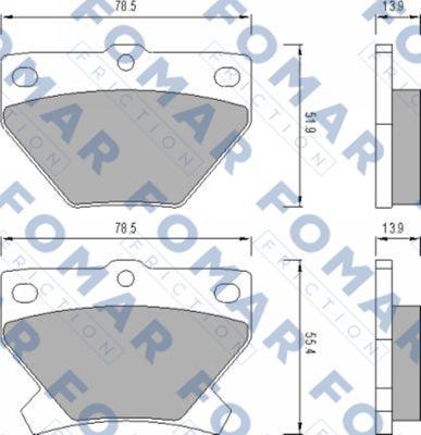 FOMAR Friction FO 679181 - Bremžu uzliku kompl., Disku bremzes ps1.lv