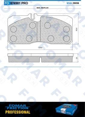 FOMAR Friction FO 674981 - Bremžu uzliku kompl., Disku bremzes ps1.lv