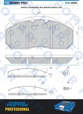 FOMAR Friction FO 674881 - Bremžu uzliku kompl., Disku bremzes ps1.lv