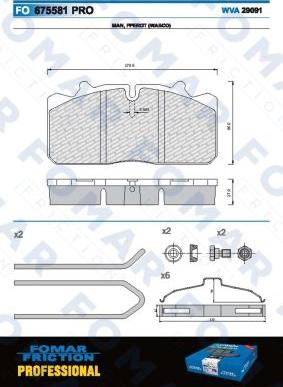 FOMAR Friction FO 675581 - Bremžu uzliku kompl., Disku bremzes ps1.lv